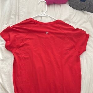 lululemon athletica Red Polo Short Sleeve T-Shirt